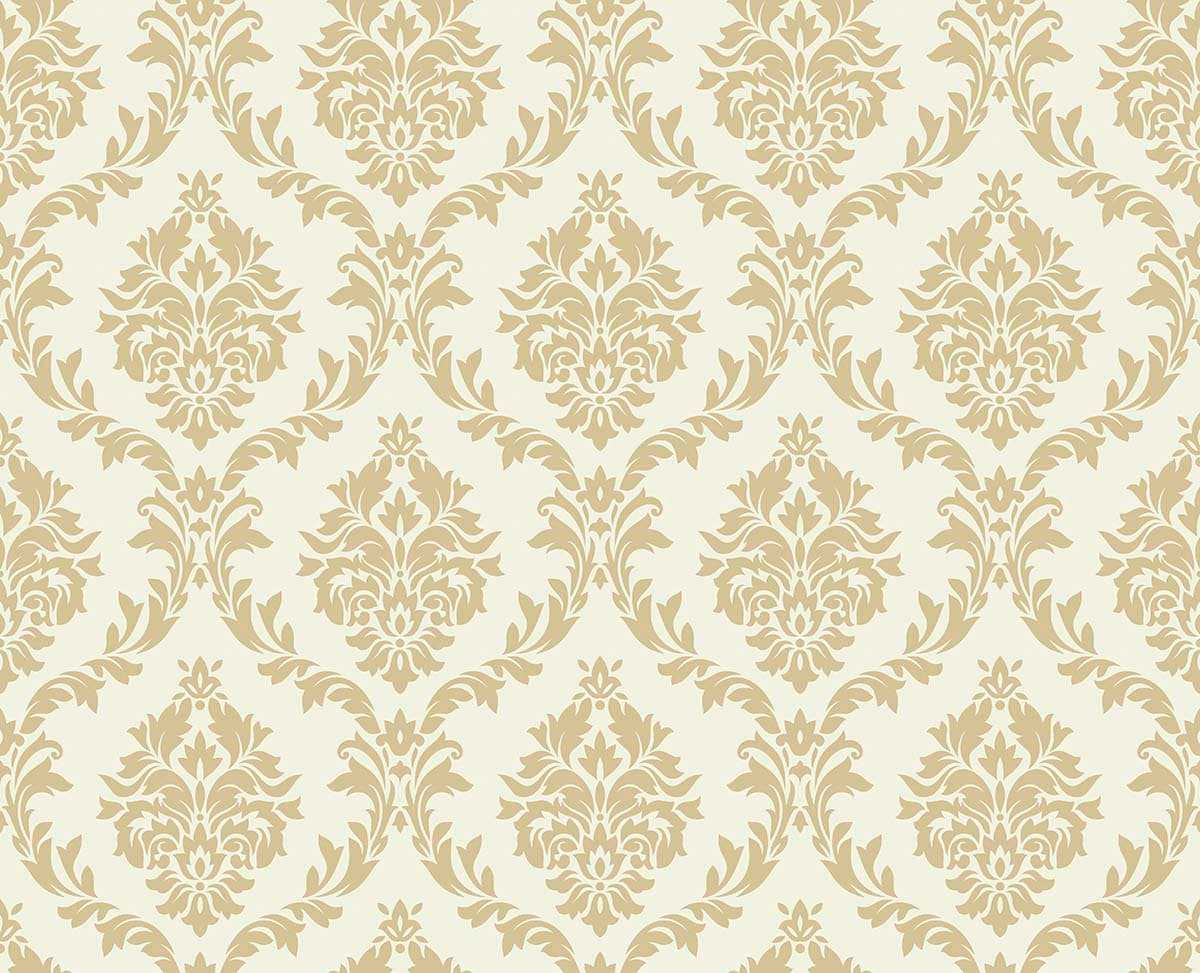 Beige Floral Pattern Wallpaper Mural pattern detail