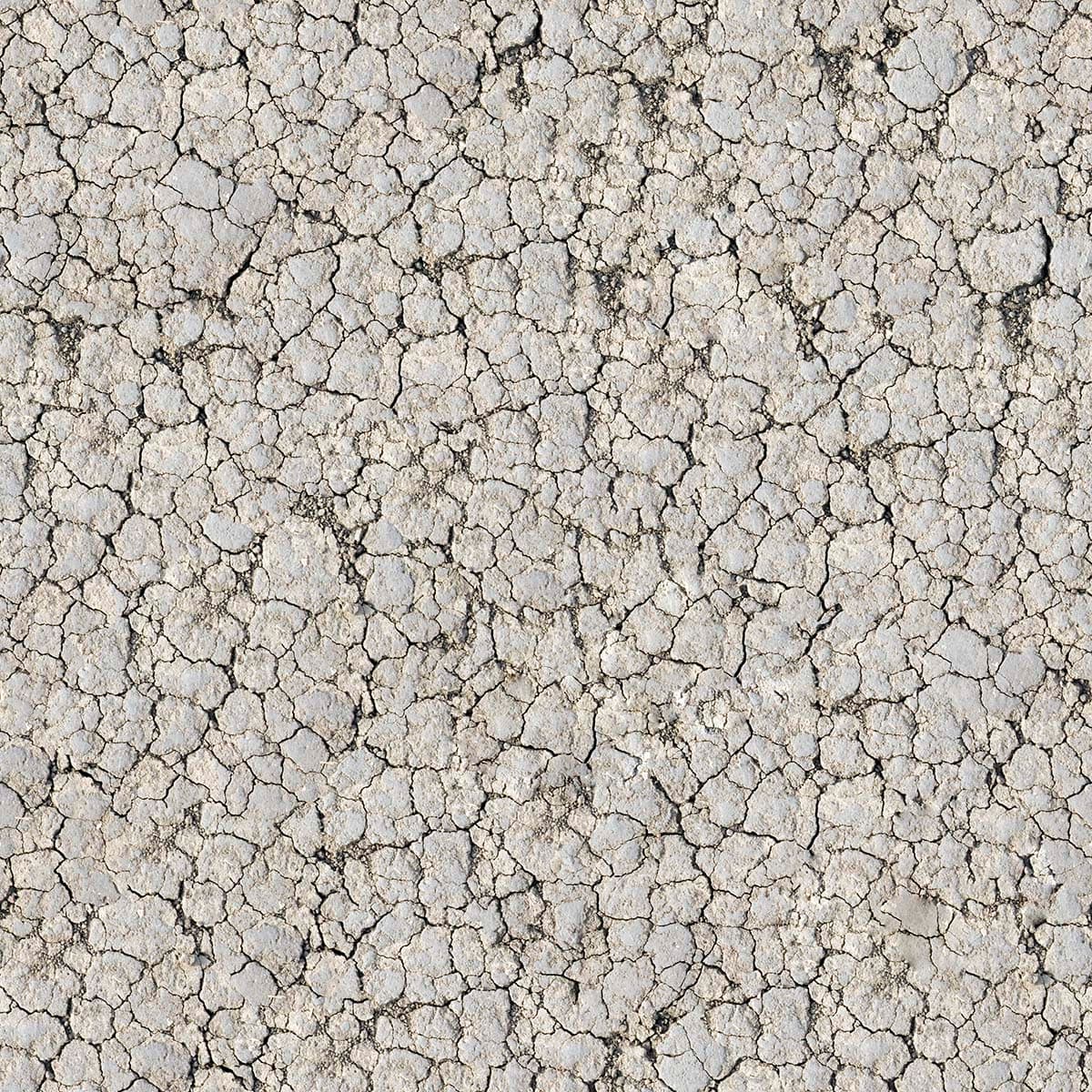 A close-up of a cracked ground pattern detail