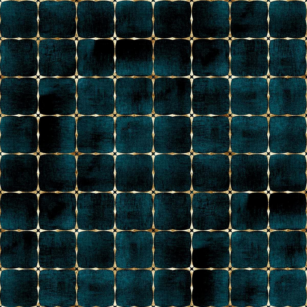 Blue Checkered Pattern Guest Room Wallpaper pattern detail