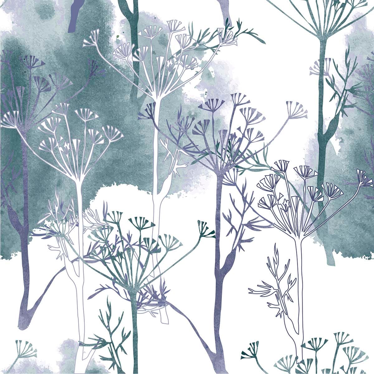 Agapanthus: Lily of the Nile Wallpaper Mural pattern detail