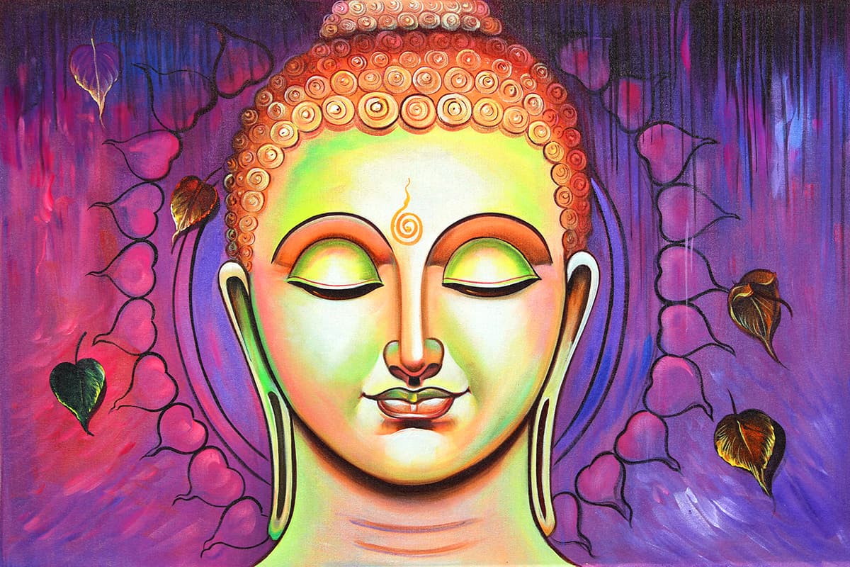 Spiritual Buddha Painting Aesthetic wallpaper pattern detail