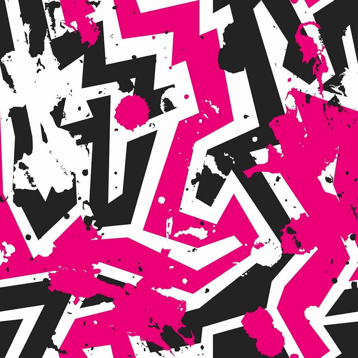 A pink and black pattern pattern detail