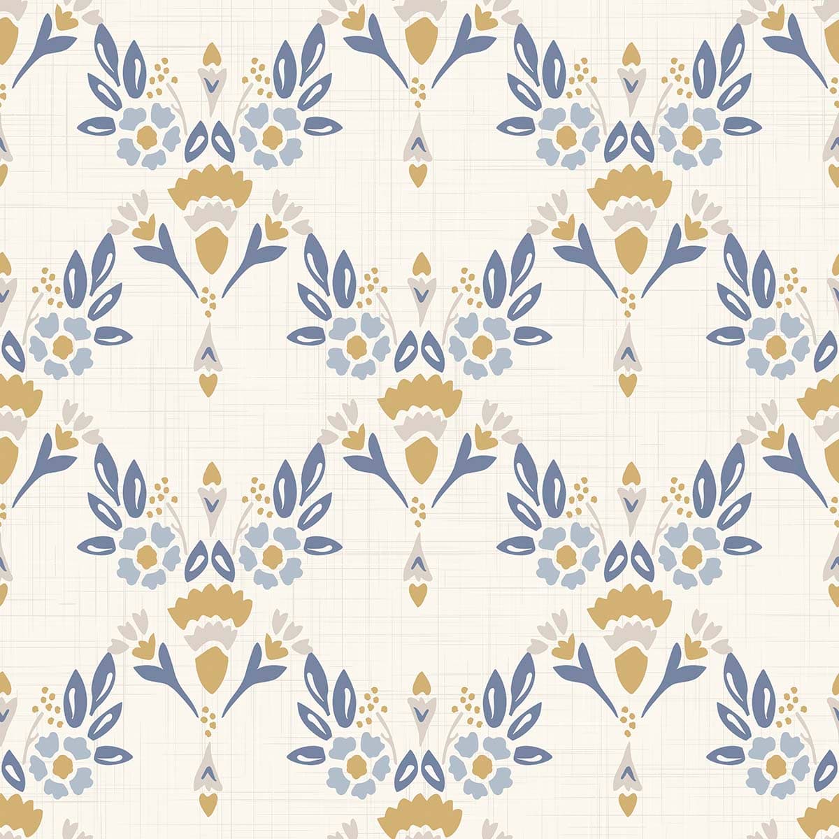 A pattern of flowers and leaves on a white background pattern detail