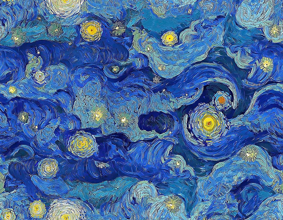 Blue Color Art Wallpaper for Walls pattern detail