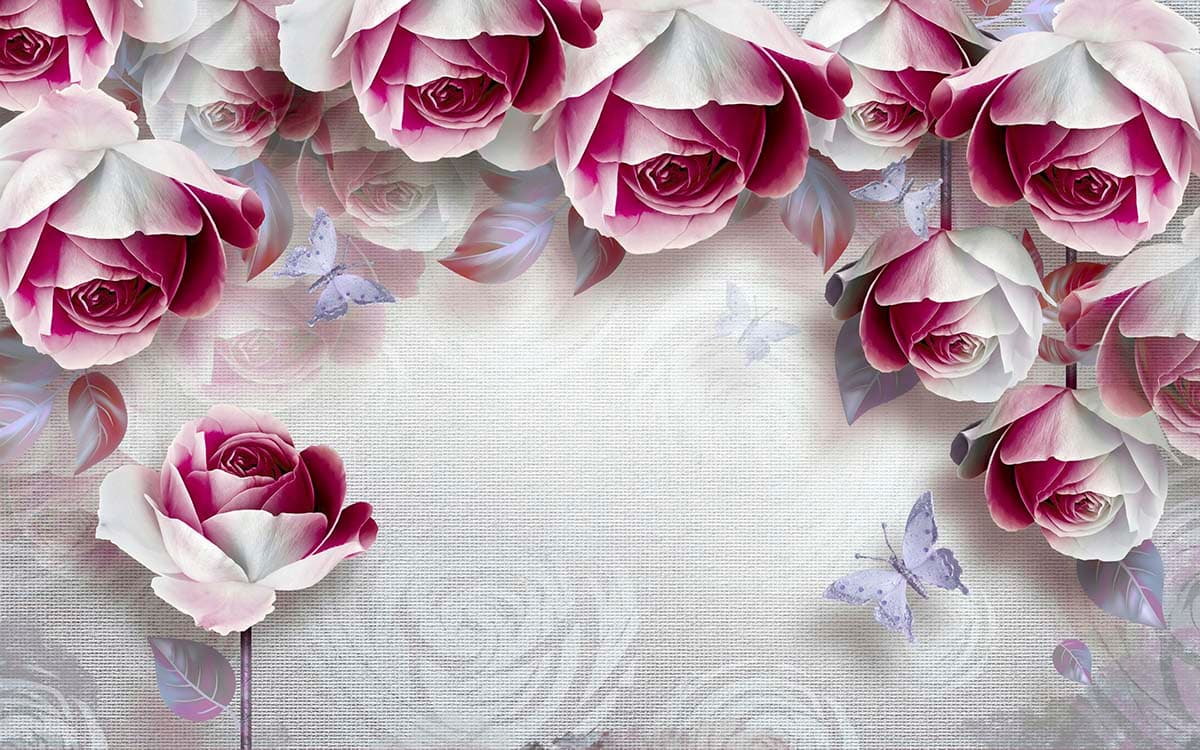 Classic Floral Painting Pattern Design Wall Wallpaper pattern detail