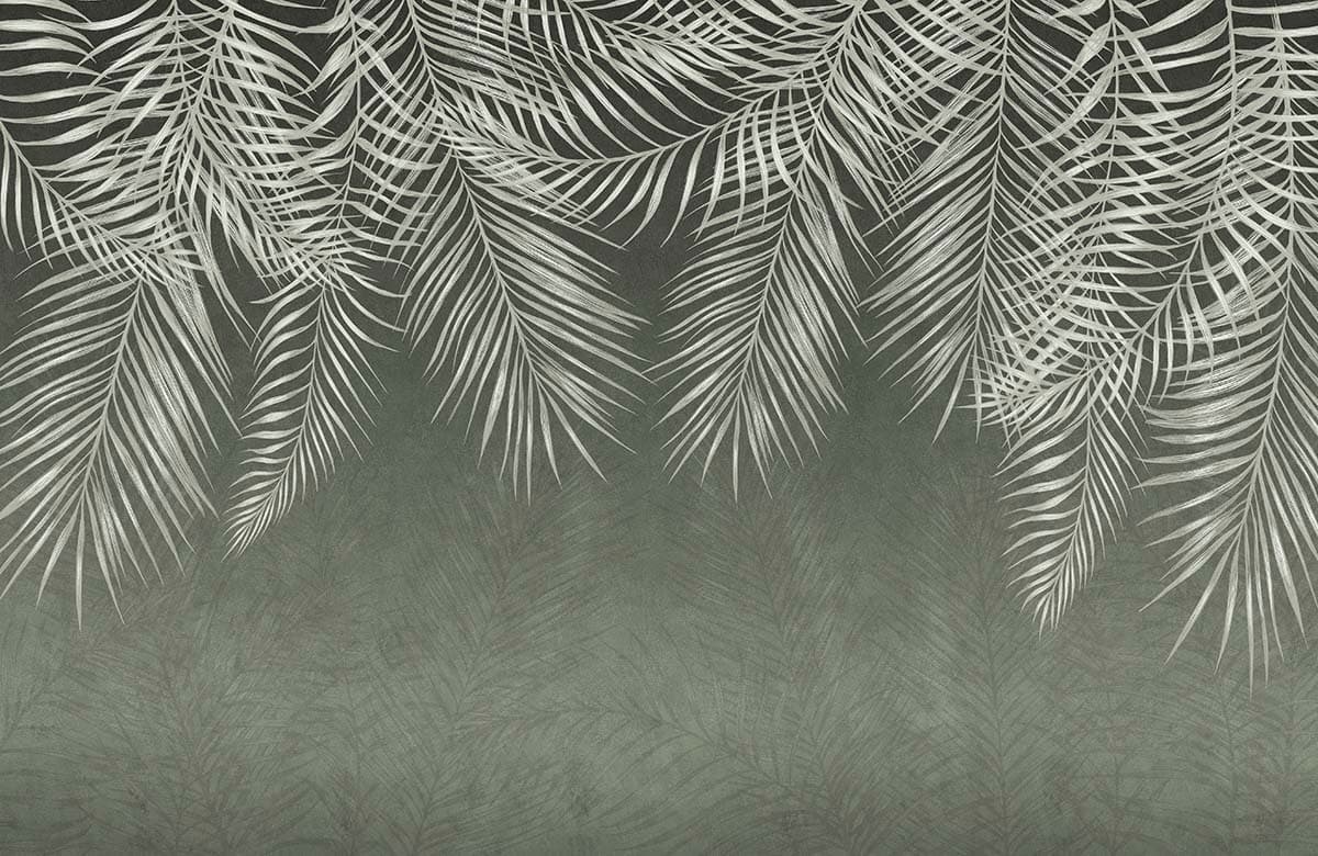 Luxury 3D Botanical Tropical Pattern Design Wallpaper pattern detail