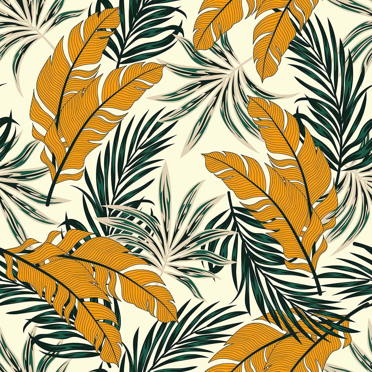 A Pattern of Leaves and Plants Wallpaper for Wall pattern detail
