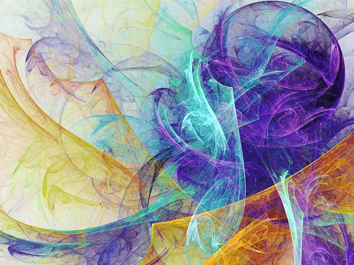 A colorful swirls on a white surface pattern detail