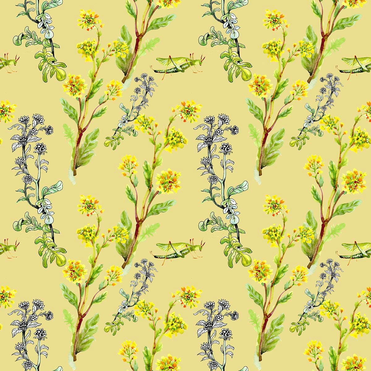 Aesthetic Flower and Leaf Design Wallpaper for Walls pattern detail