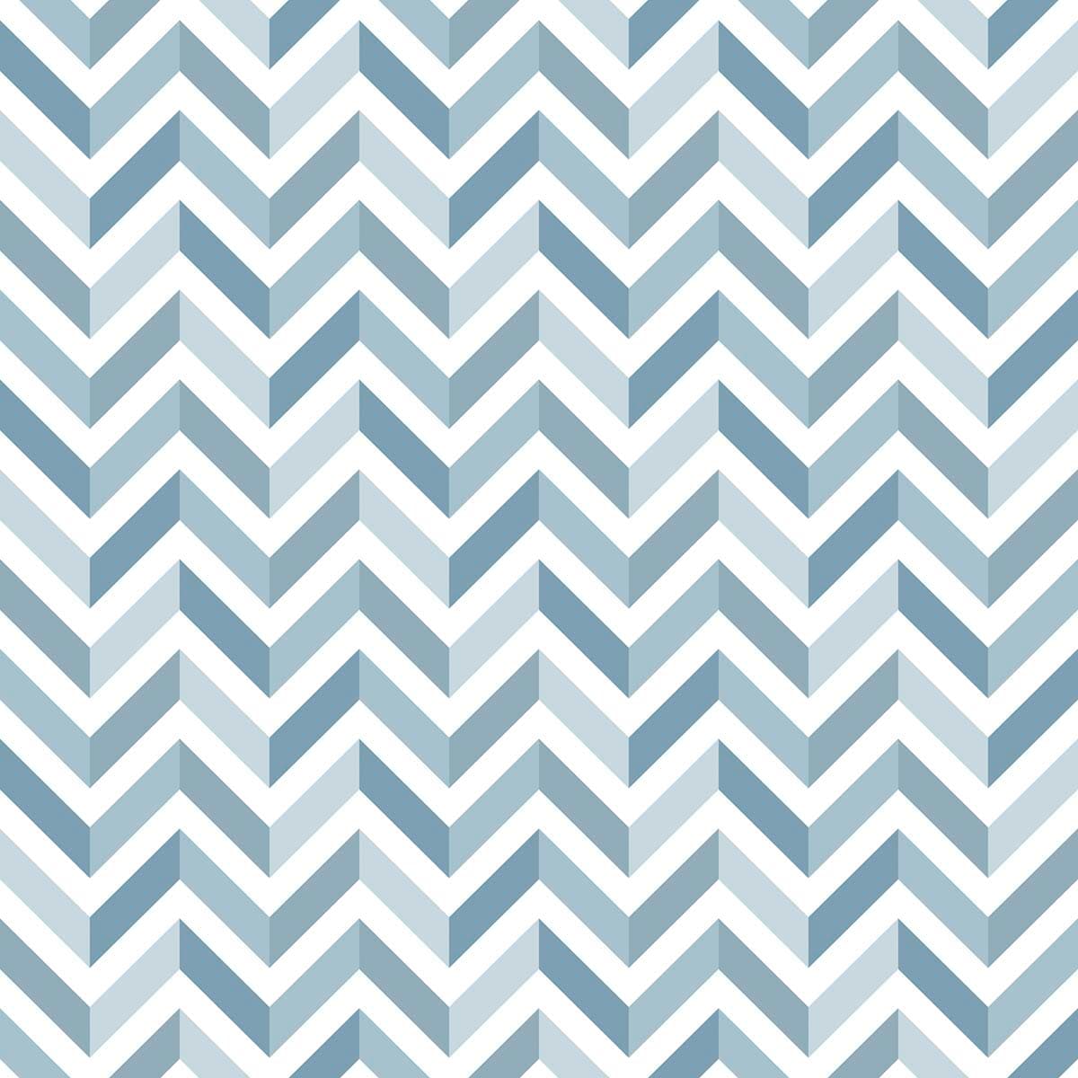 Blue and White Chevron Pattern Wallpaper pattern detail