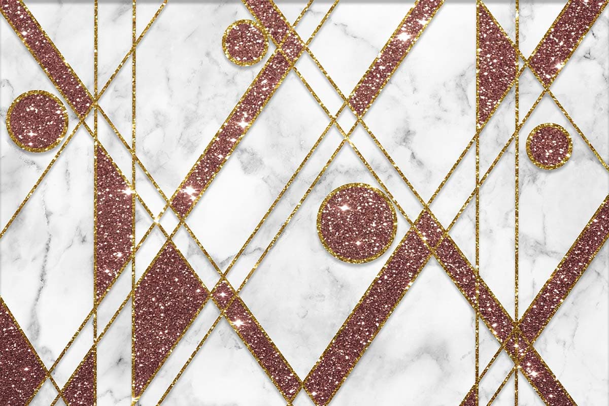 Luxury Pink and Gold Glitter Marble Texture Wallpaper pattern detail