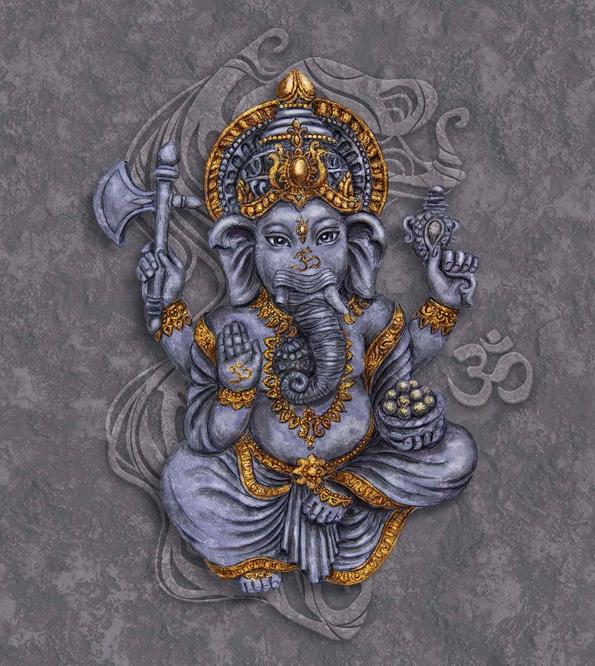 Ganesha Wall Mural Wallpaper pattern detail