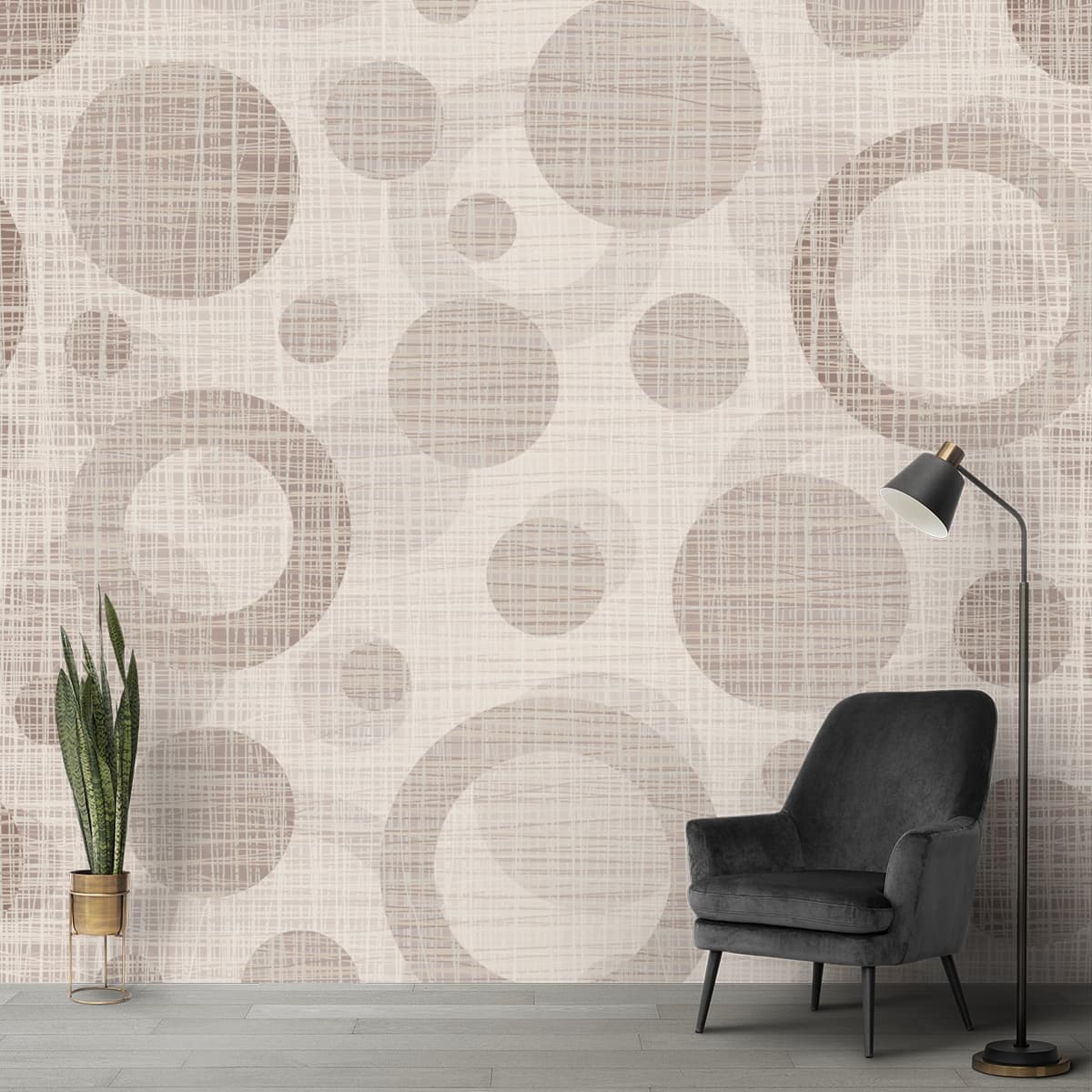 Modern Fabric Surface Close-Up Wallpaper shown in a room