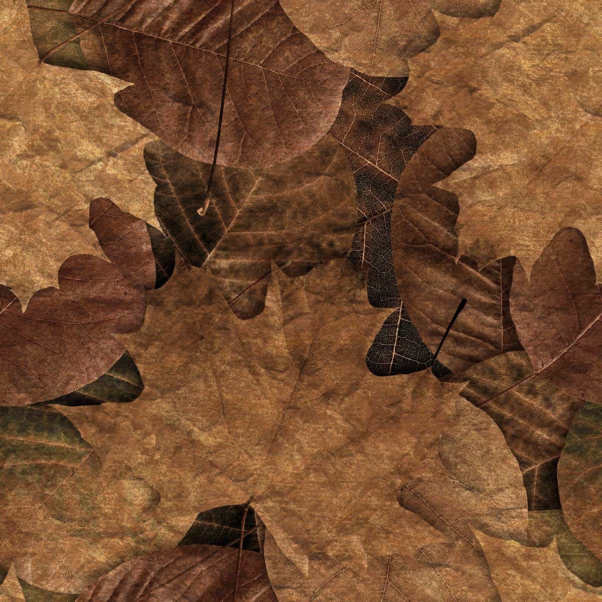 3D Brown Leaves Wallpaper for Walls pattern detail