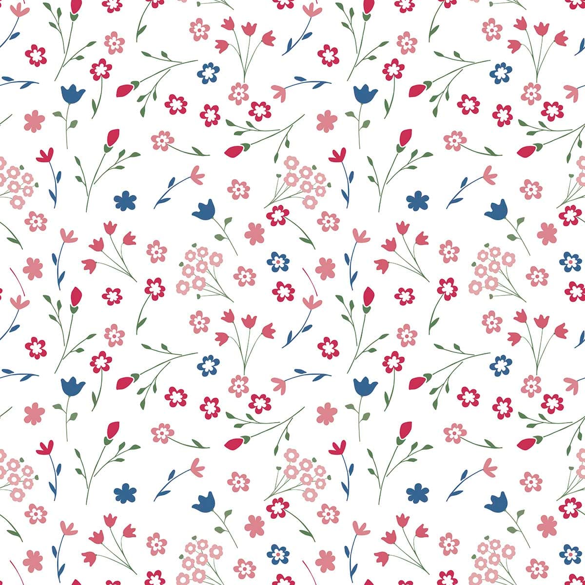 Delicate Small Floral Pattern Wallpaper pattern detail