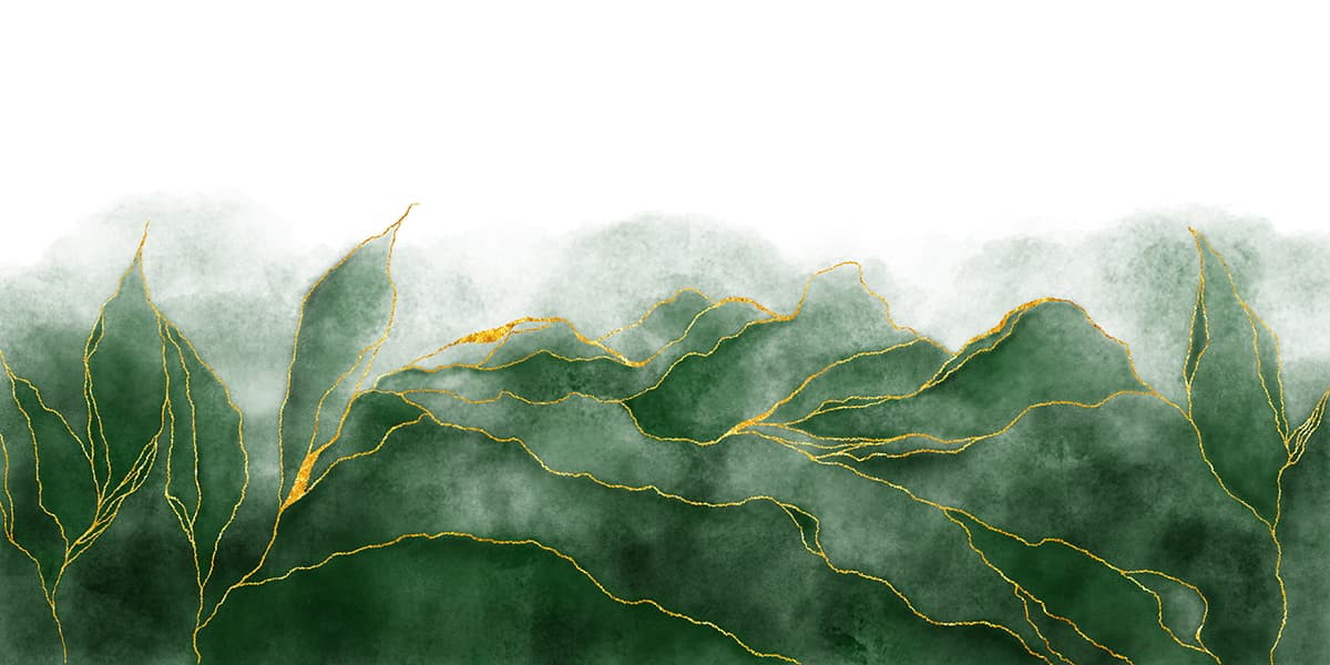 Mountain Wallpaper, Green and yellow mountains pattern detail