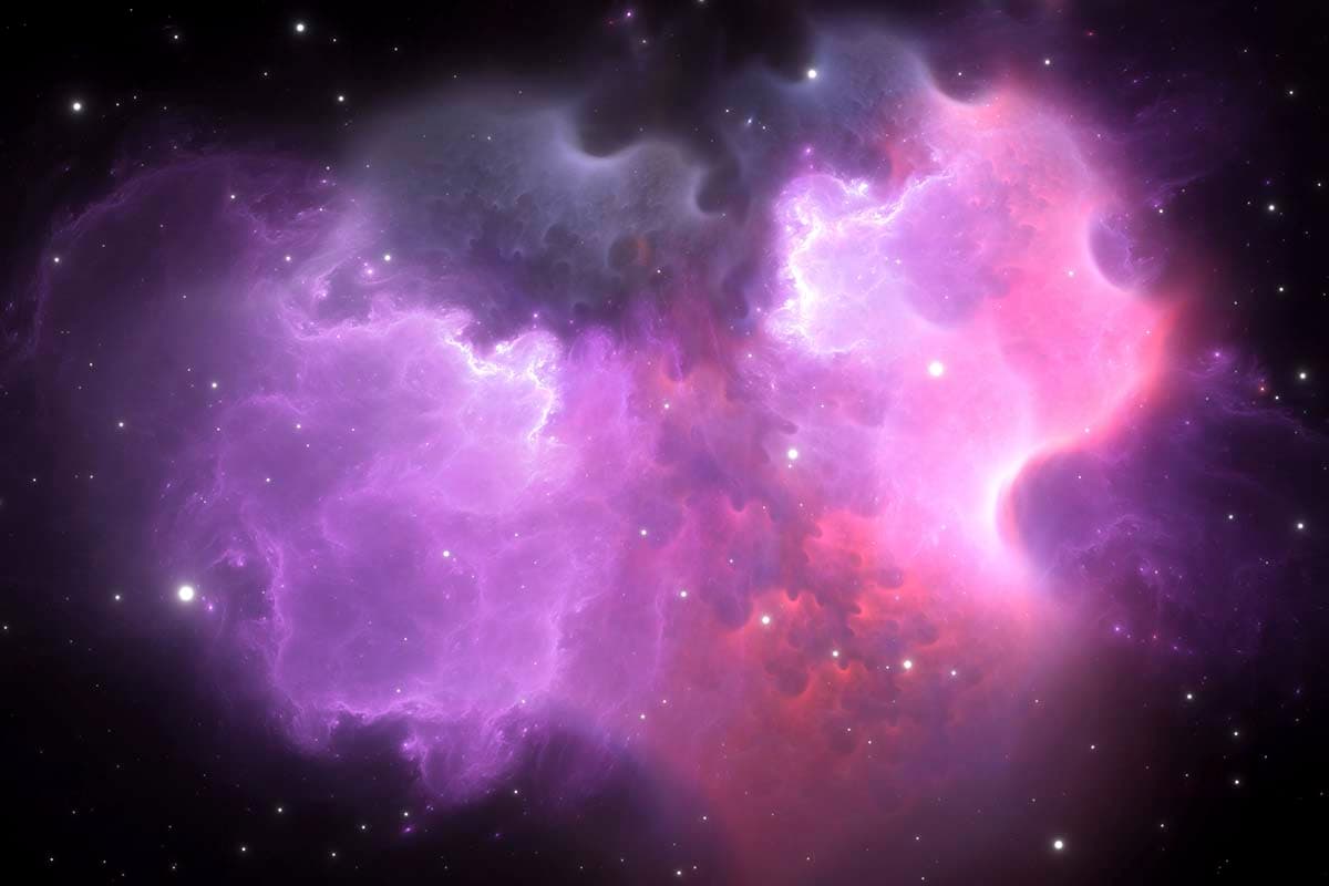 Premium Purple Pink Clouds Star Design Wallpaper pattern detail