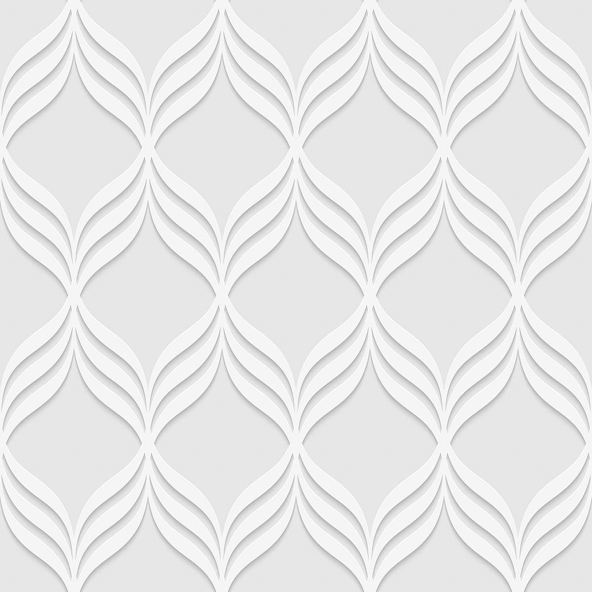Monochrome White Shadow Pattern Modern Wallpaper pattern detail