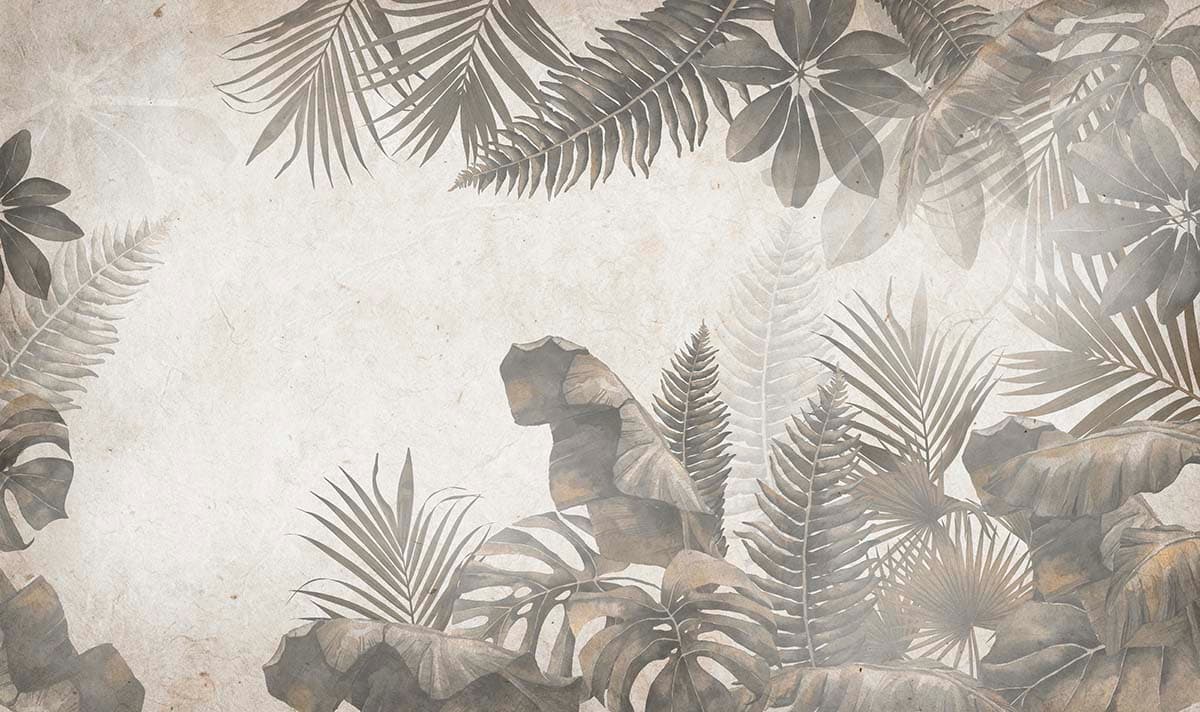 Green Leaf Close-Up Natural Texture Wallpaper pattern detail