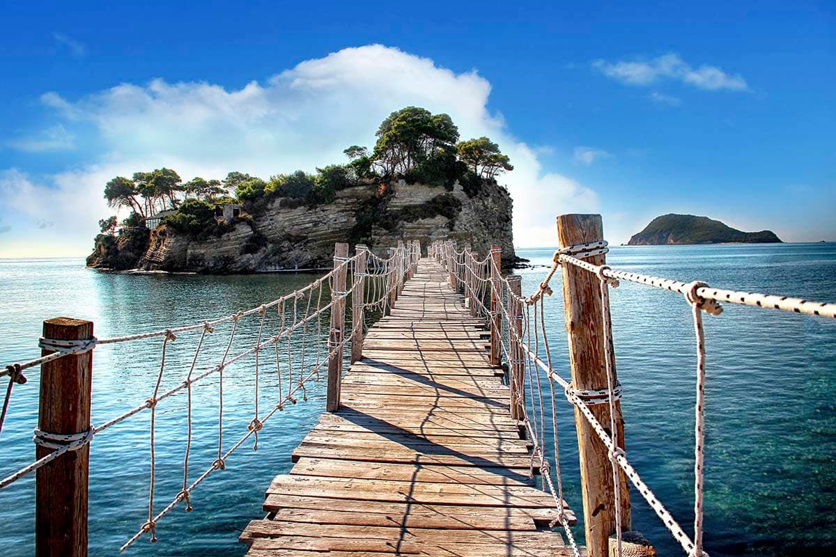 Wooden Bridge Over Water Nature View Wallpaper pattern detail
