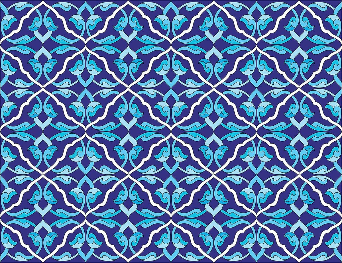 Blue Pattern Decorative Wallpaper for Walls pattern detail