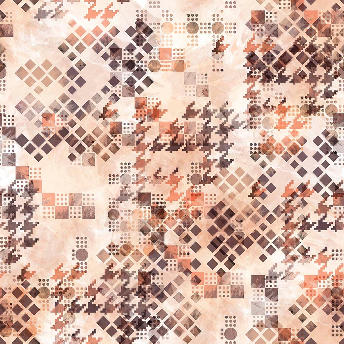A pattern of squares and dots pattern detail
