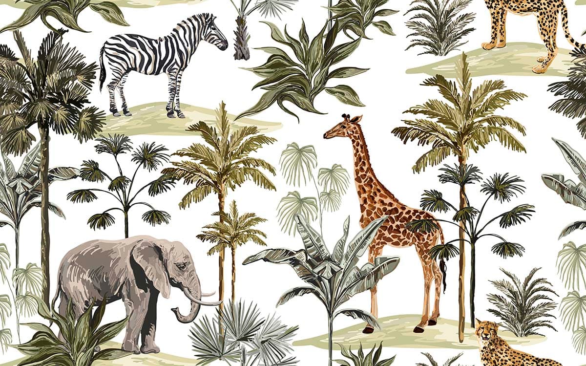 Luxury African Safari Wallpaper pattern detail