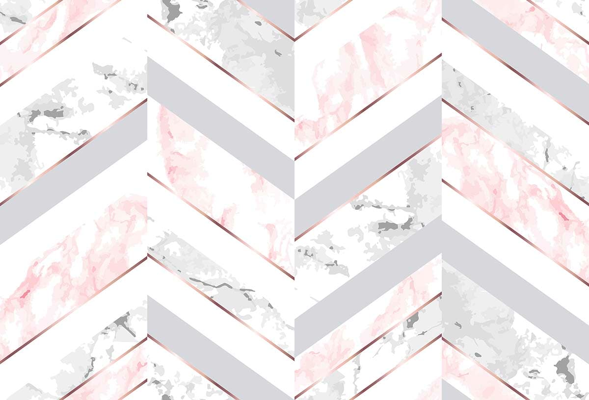 Classy Pink and Grey Chevron Design Wallpaper pattern detail