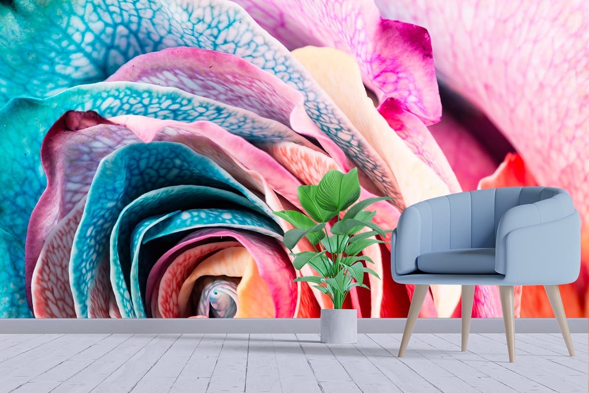 Beautiful Rose Wallpaper for Home shown in a room