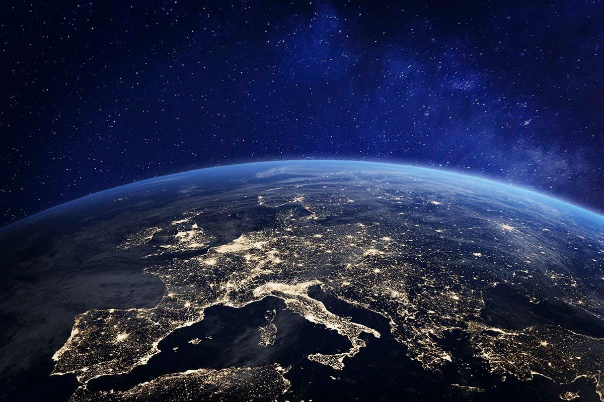 A view of the earth from space pattern detail