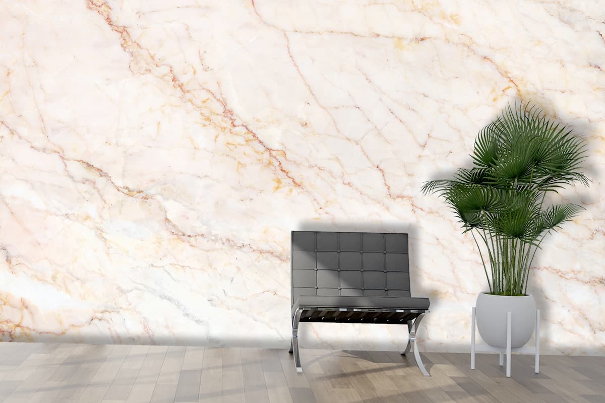 Marble Radiance Wallpaper Mural shown in a room