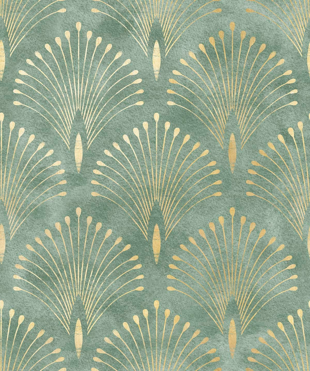Teal Art Deco Wallpaper for Wall pattern detail