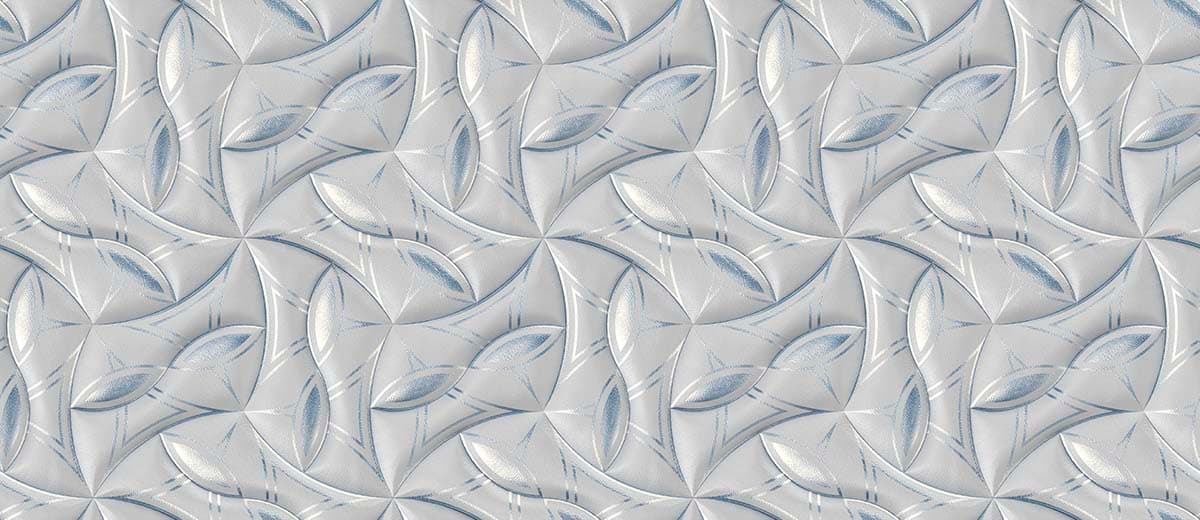 A white and blue patterned surface pattern detail