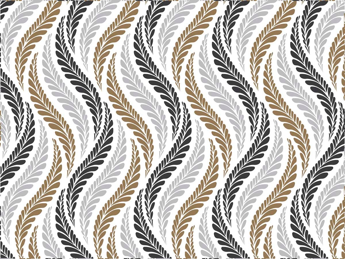 Modern Geometric Leaves Pattern Wallpaper pattern detail