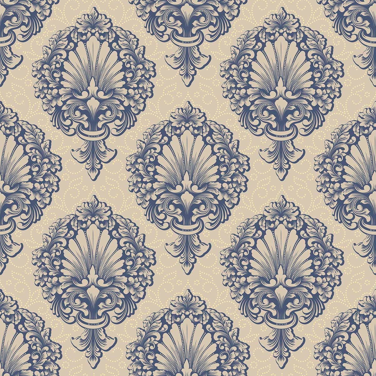 A pattern of blue and white flowers pattern detail