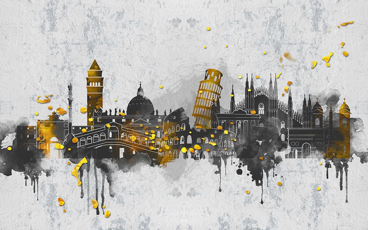 Wonders of The World Symphony Wallpaper pattern detail