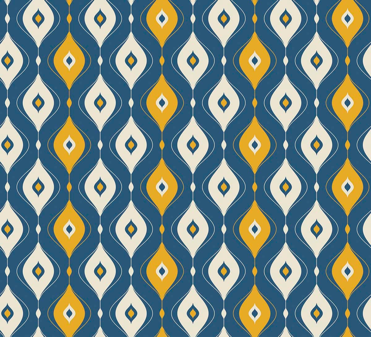 Bright White Yellow Diamond Design Modern Wallpaper pattern detail