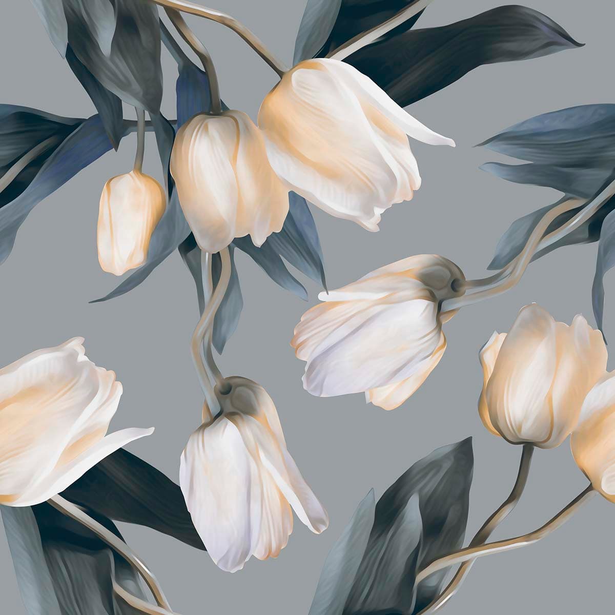 A Wallpaper of Flowers with a Floral Touch pattern detail
