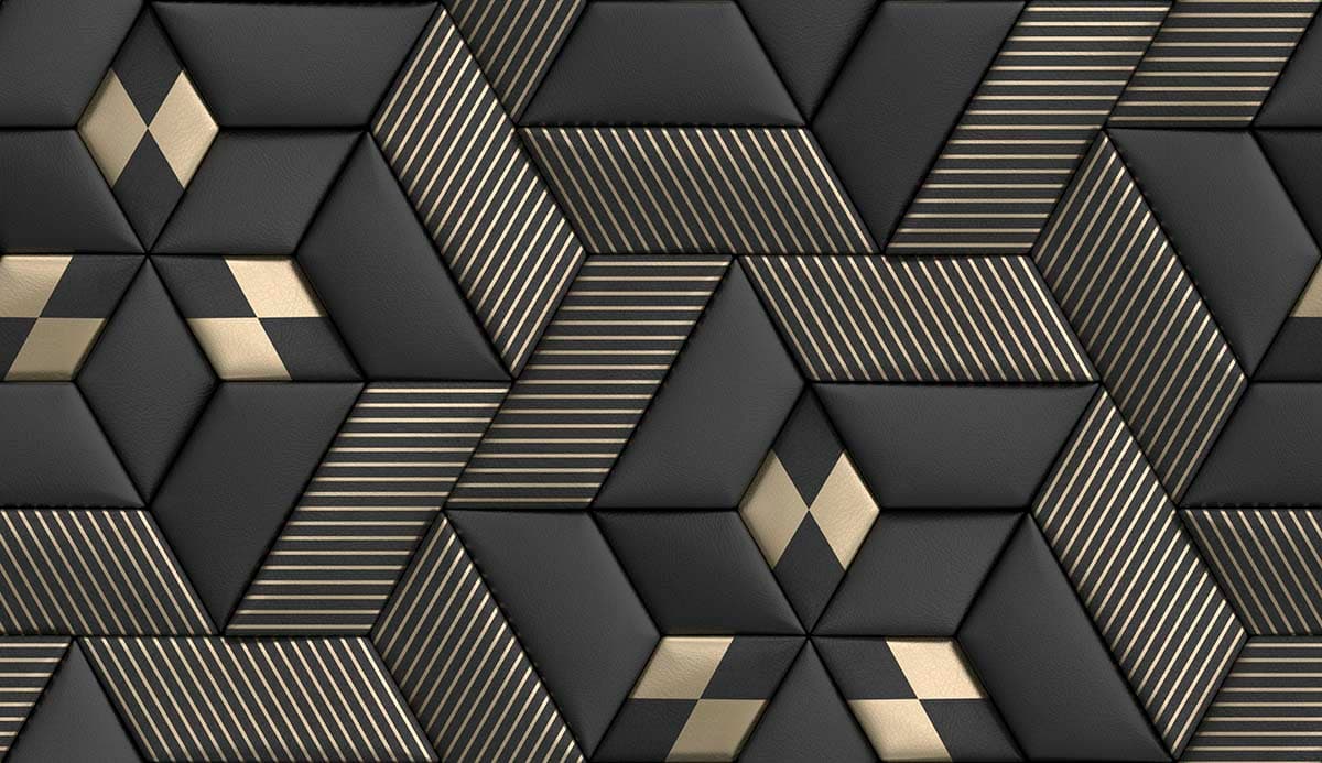 Black and Gold Striped Pattern Wallpaper pattern detail