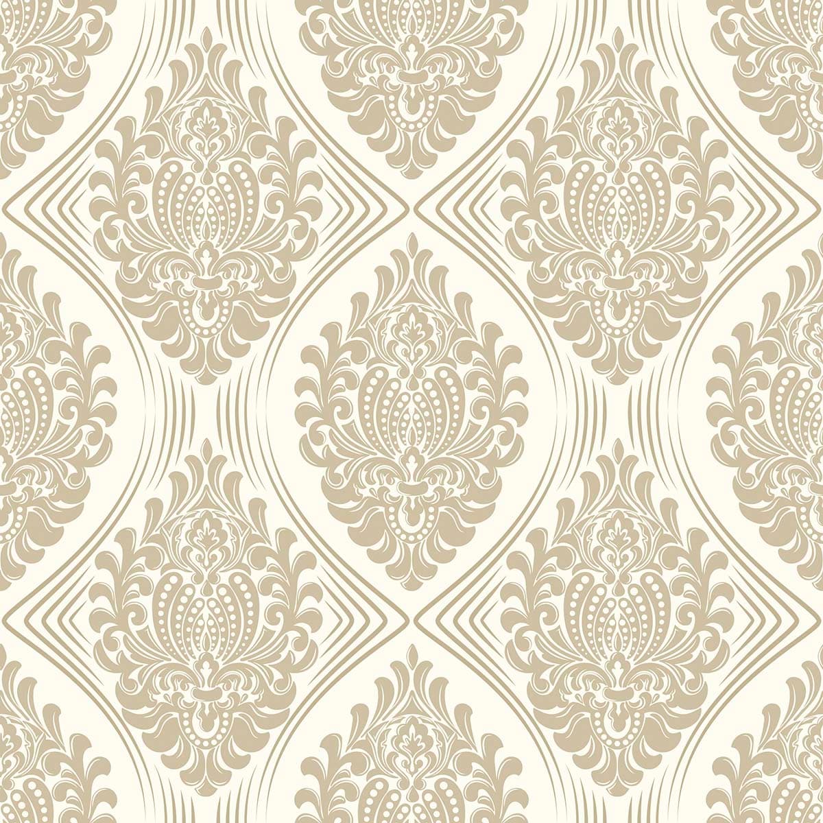 Light Damask Patterned Wallpaper pattern detail