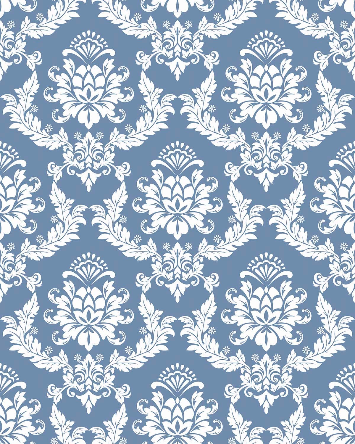 Damask Floral Pattern Bedroom Wallpaper pattern detail
