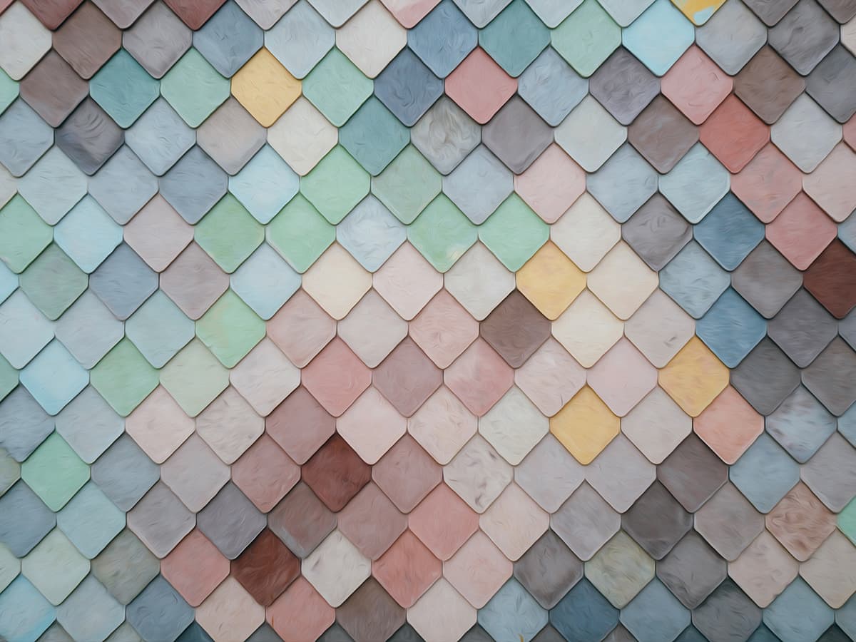 Satrangi, Multicolored Tiles Wallpaper for Wall pattern detail