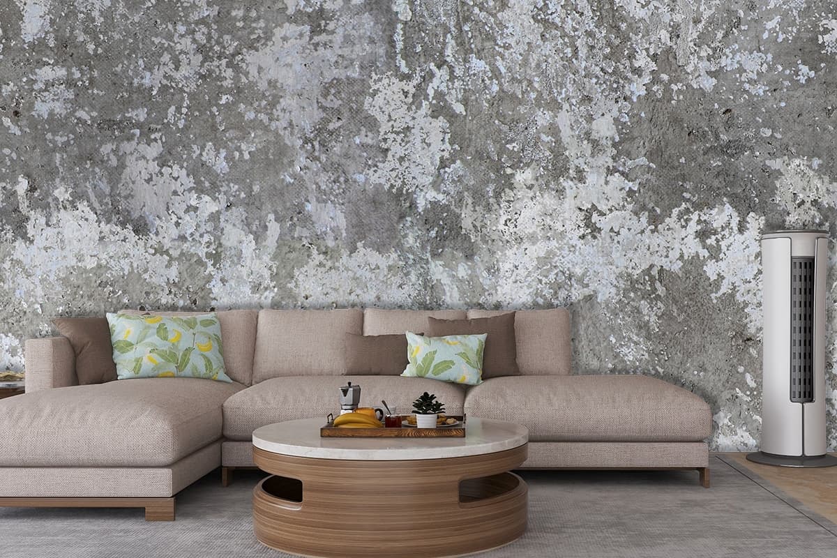 Detailed Wall Surface Texture Contemporary Wallpaper shown in a room