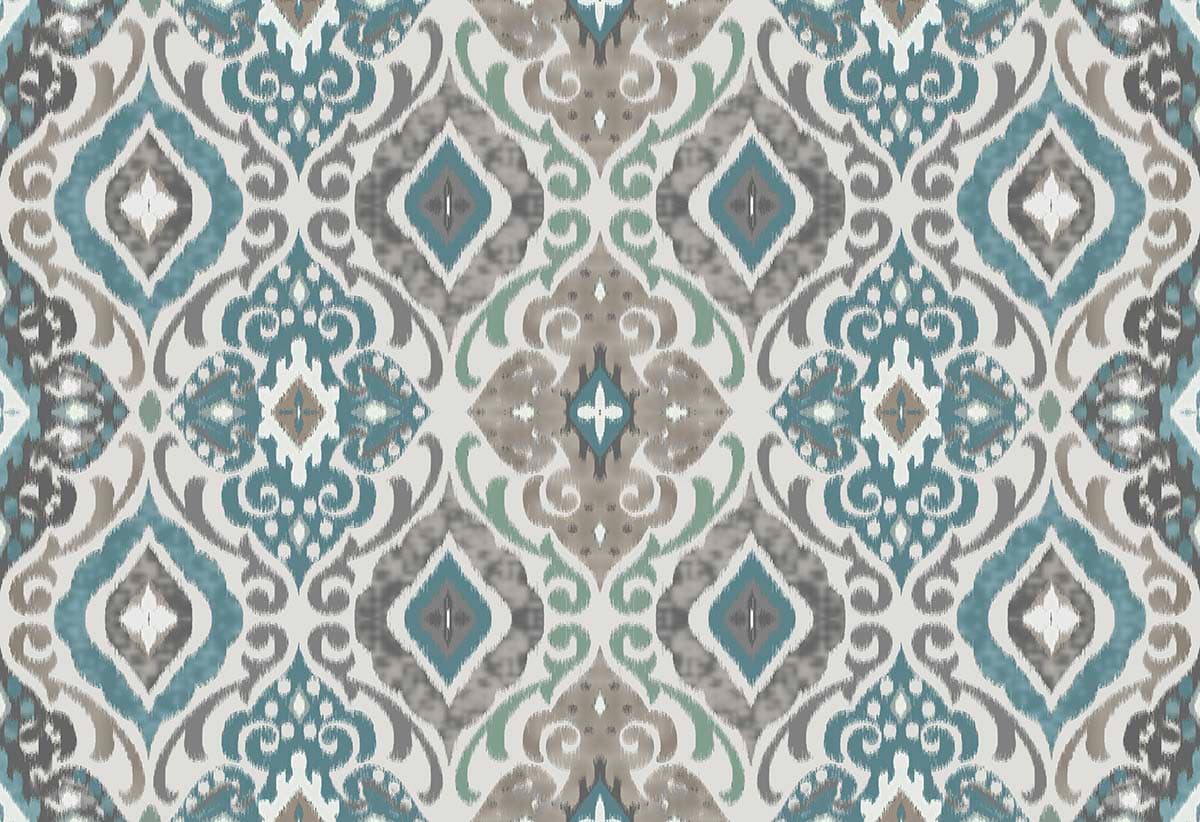 A Pattern of Blue, Grey and White Subtle Abstract Wallpaper pattern detail