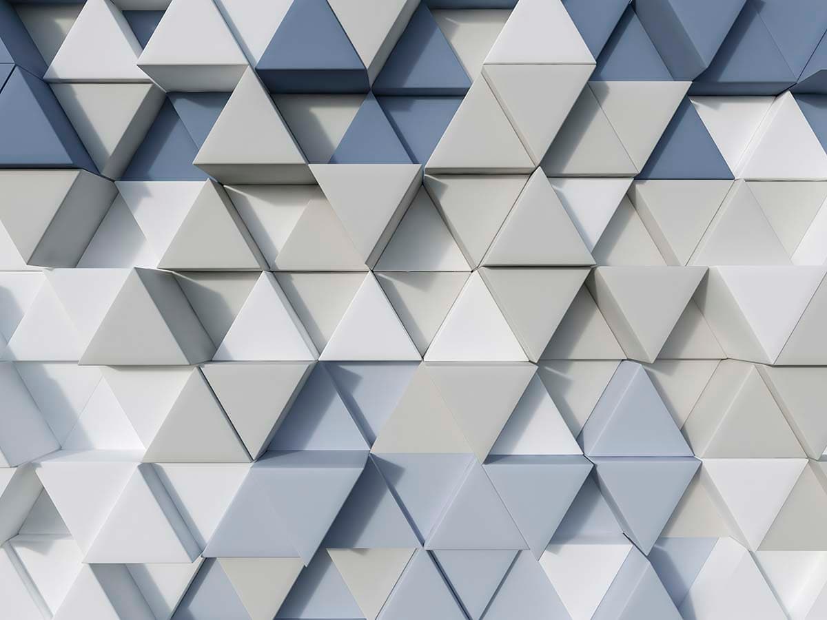 White and Blue Triangles, 3d Wallpaper pattern detail