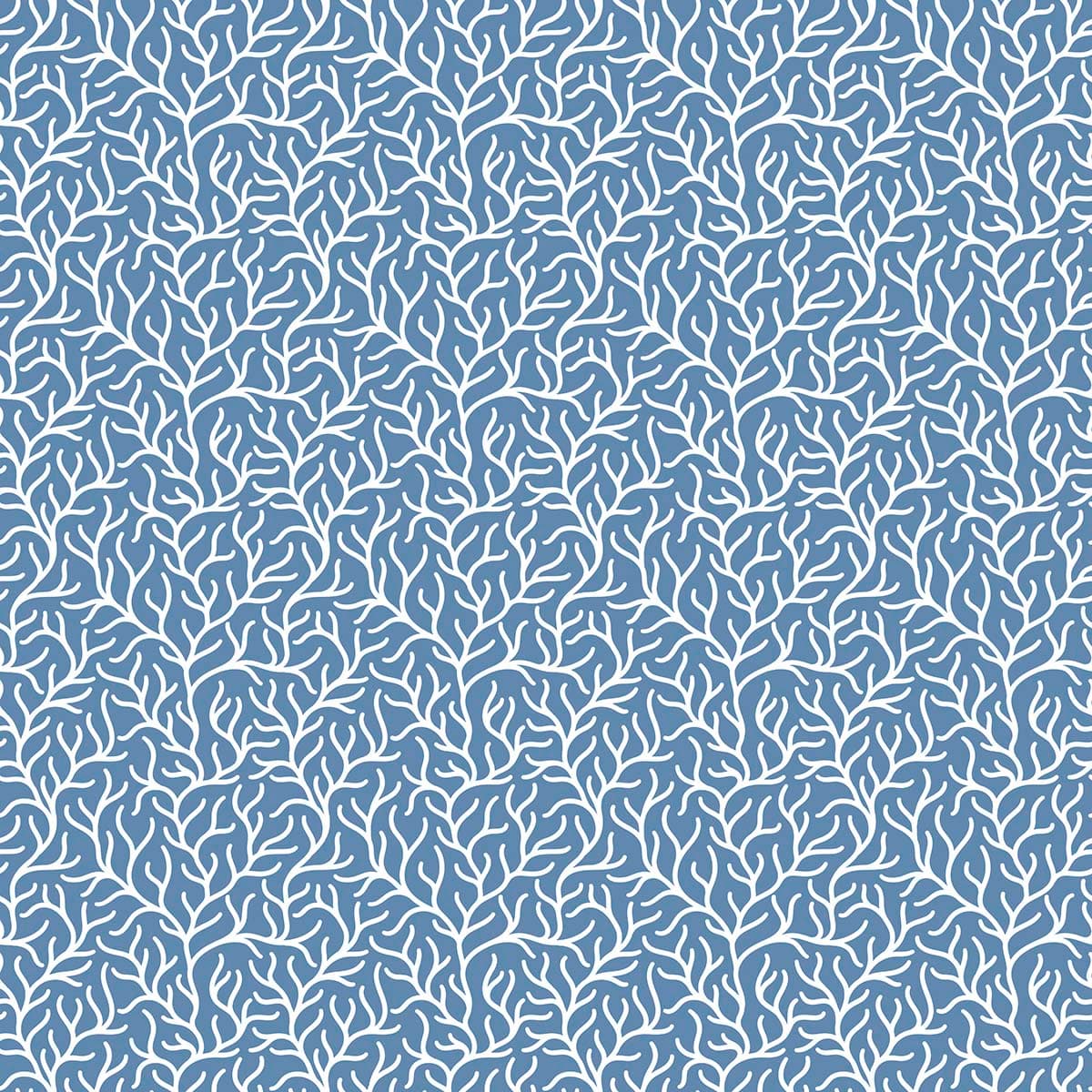 Blue and White Coral Reef Pattern Wallpaper for Walls pattern detail