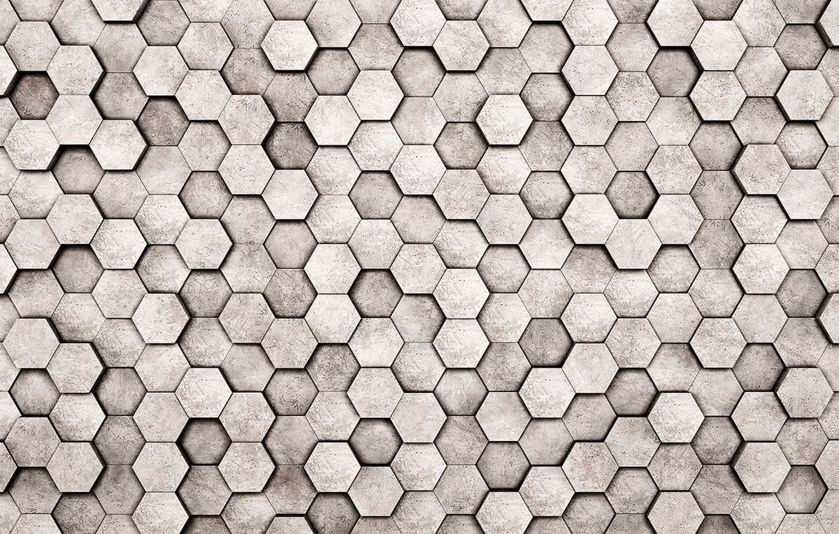 Abstract Close Up Hexagon Tile Texture Design Wallpaper pattern detail