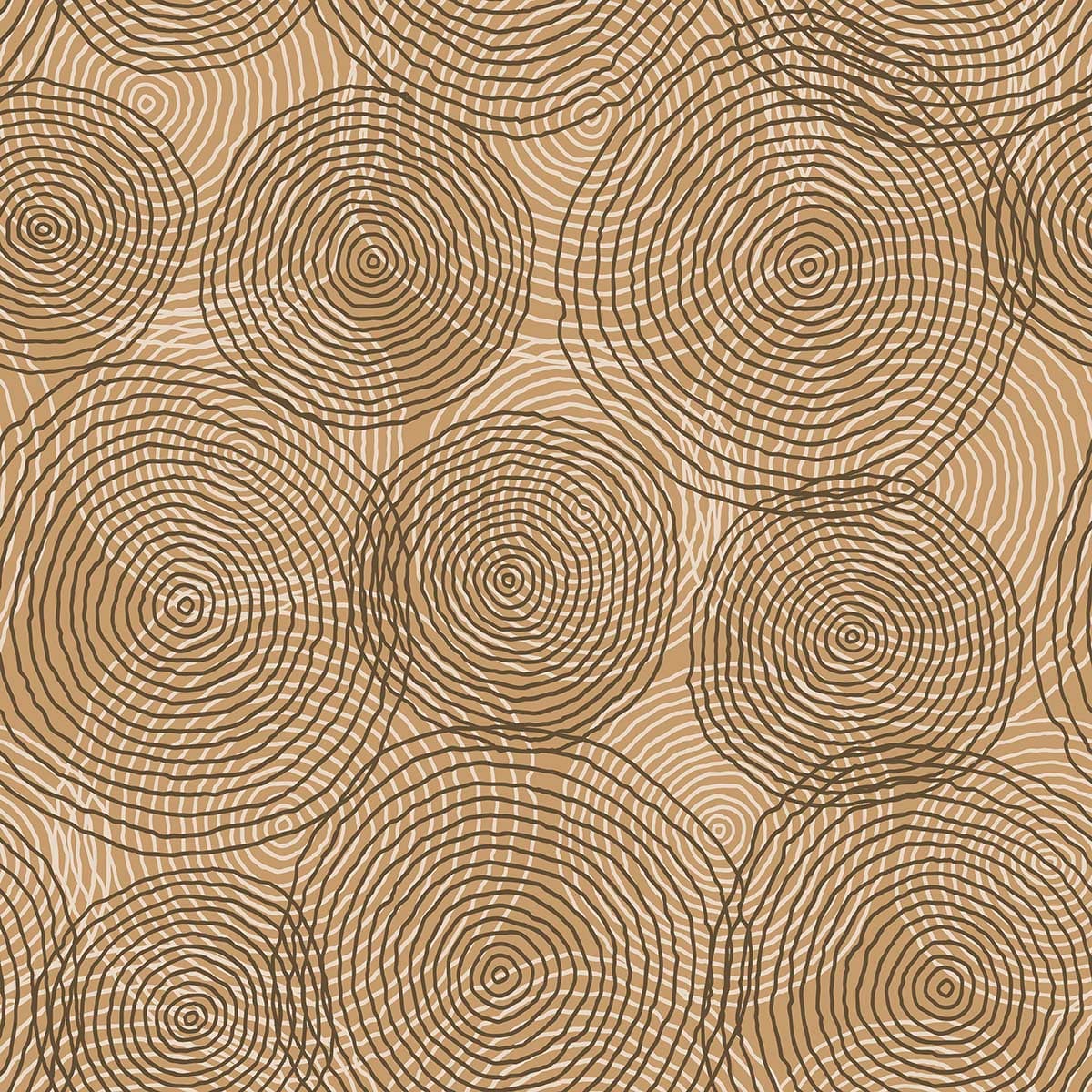Premium Abstract Circle Wood Texture Wall Wallpaper pattern detail