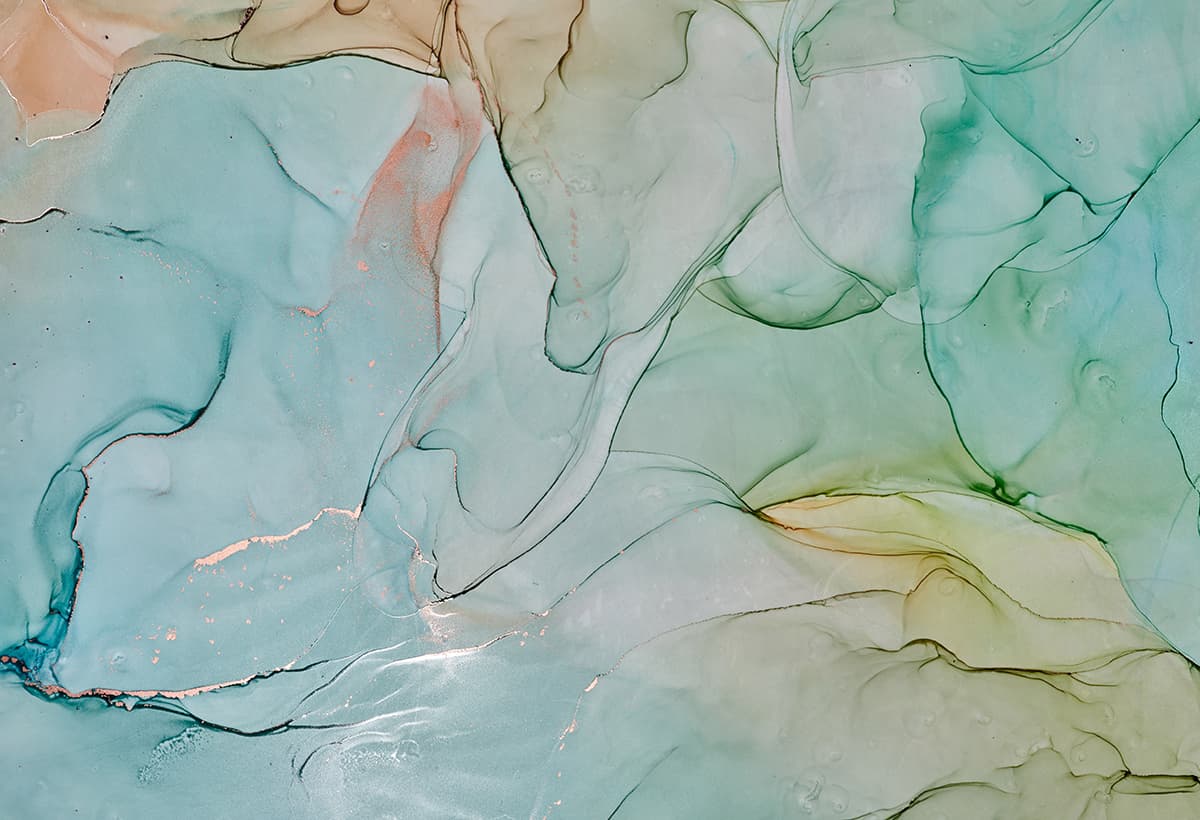 Blue Marble Wallpaper with Green Veins, Marble Murals pattern detail