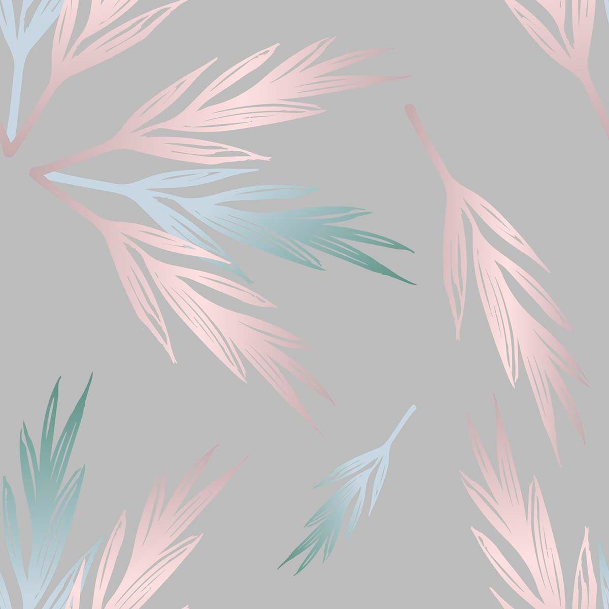 A pattern of leaves on a gray background pattern detail
